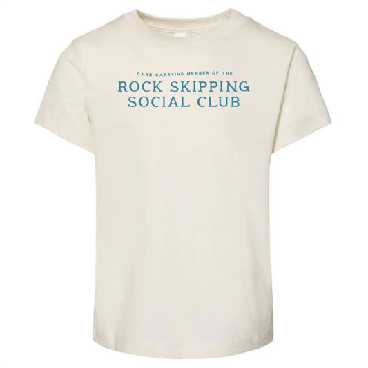 Rock Skipping Social Club Toddler Graphic Tee. Natural. - Up North Boutique | Midwest Made | Apparel | Home Goods | Jewelry