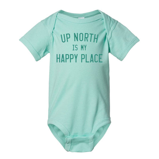 Up North is My Happy Place Onesie. Chill. - Up North Boutique | Midwest Made | Apparel | Home Goods | Jewelry