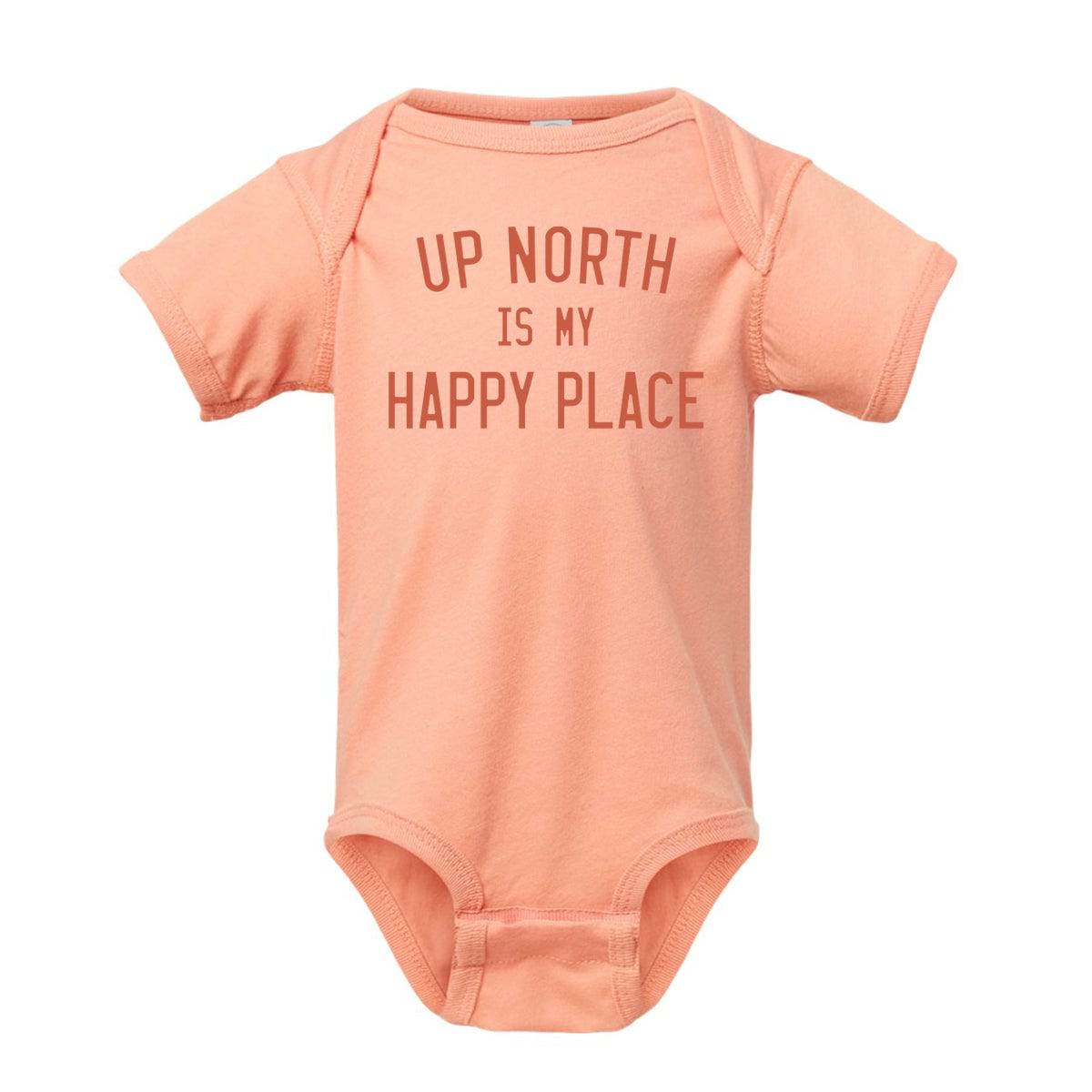 Up North is My Happy Place Onesie. Sunset. - Up North Boutique | Midwest Made | Apparel | Home Goods | Jewelry