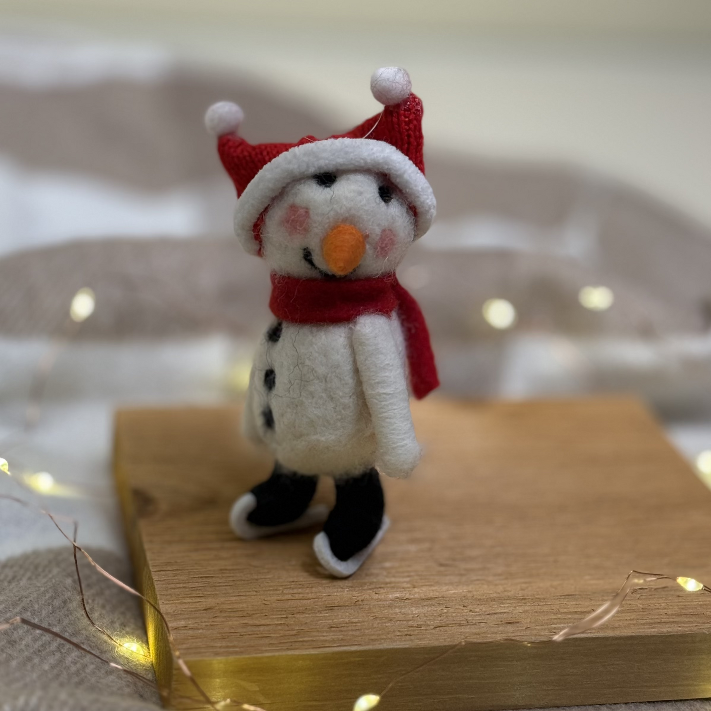 Felted Skating Snowman Ornament. - Up North Boutique | Midwest Made | Apparel | Home Goods | Jewelry