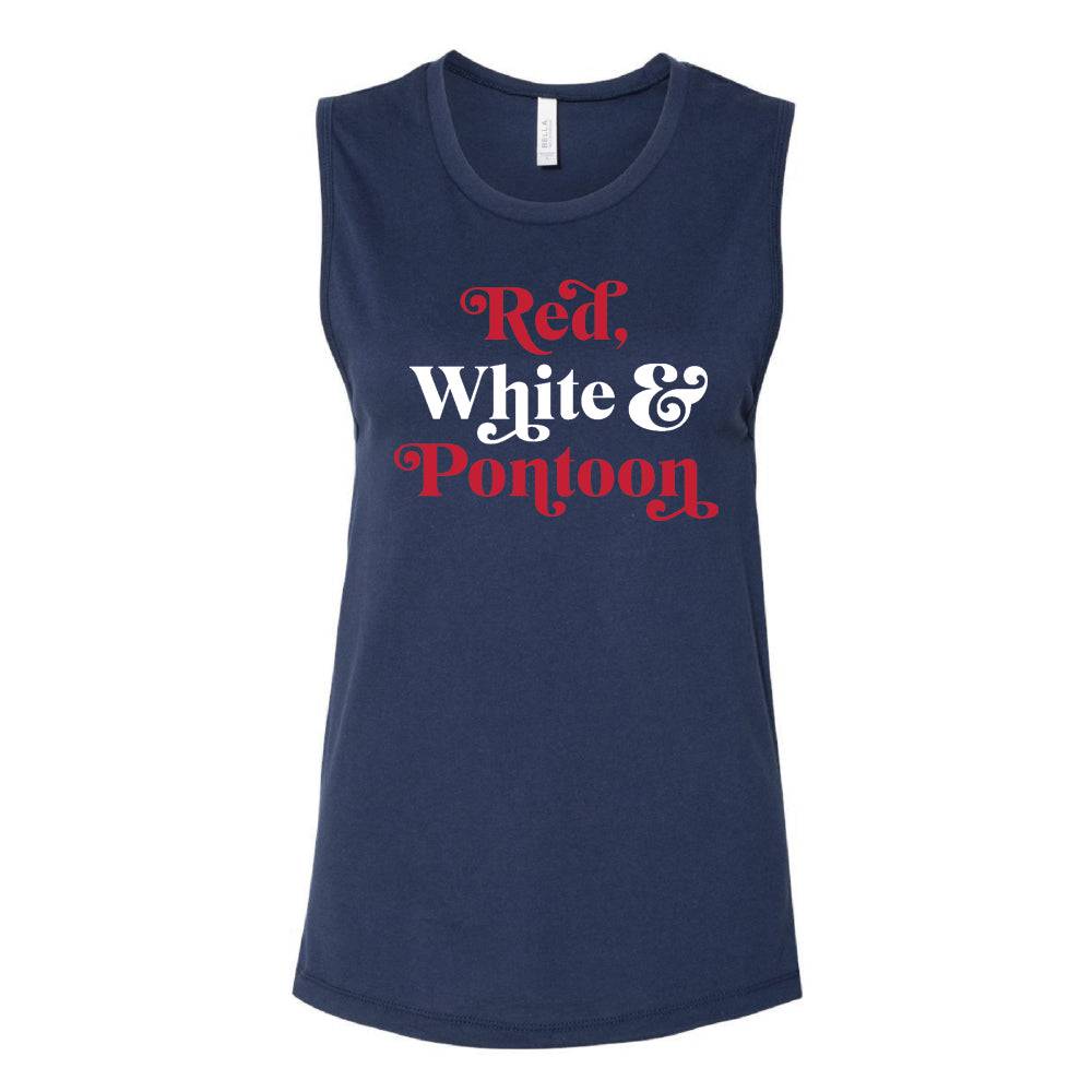 Red, White & Pontoon Tank. Navy. - Up North Boutique | Midwest Made | Apparel | Home Goods | Jewelry