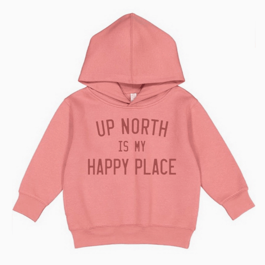 Up North Is My Happy Place Toddler Sweatshirt. Mauve. - Up North Boutique | Midwest Made | Apparel | Home Goods | Jewelry