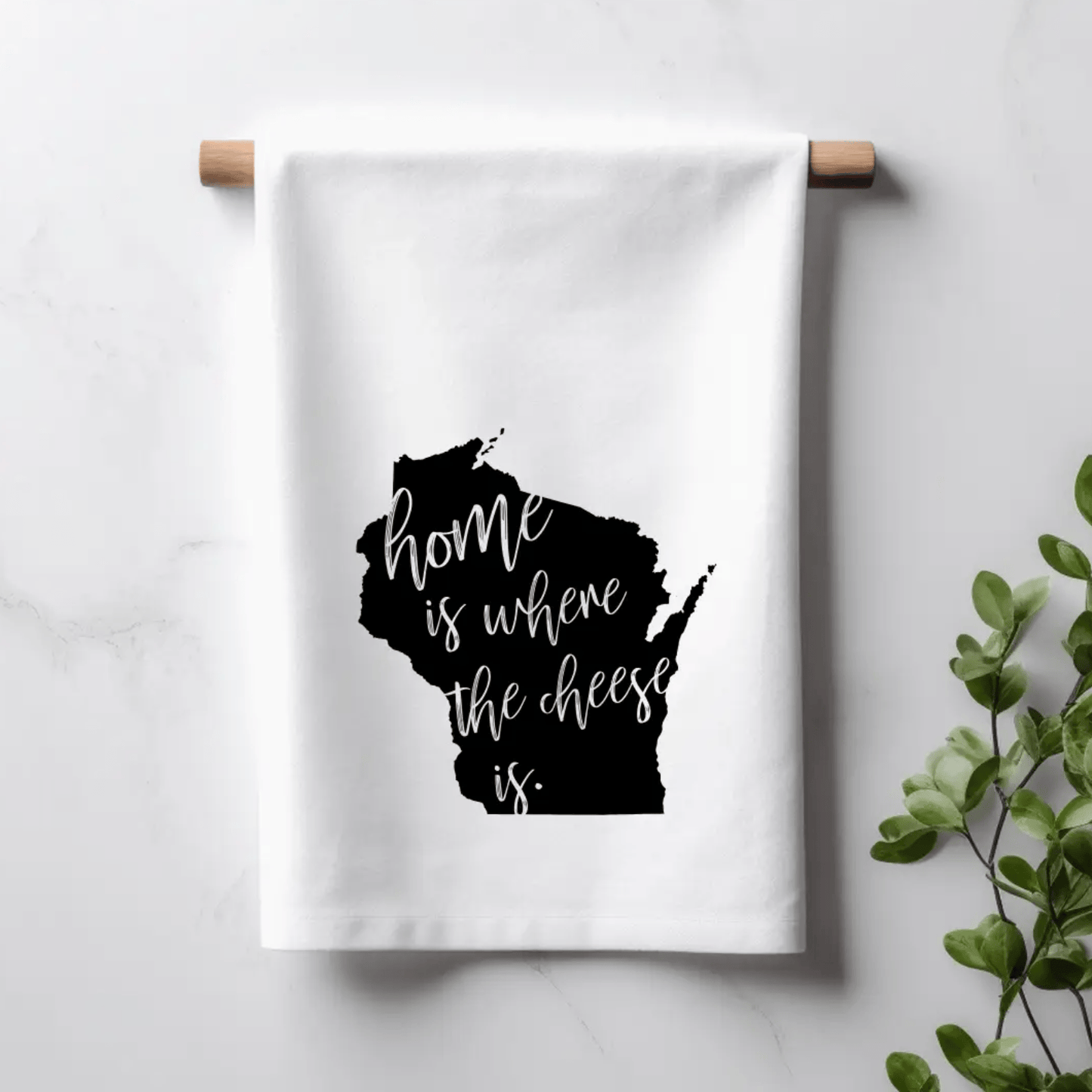 Home is Where the Cheese Is Tea Towel. - Up North Boutique | Midwest Made | Apparel | Home Goods | Jewelry