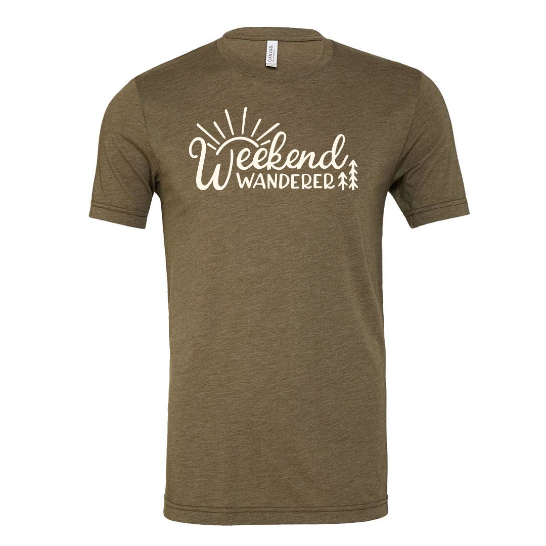 Weekend Wanderer Tee. Olive.