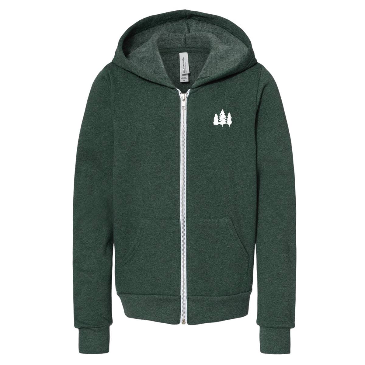 Wisconsin Favorites Full-Zip Toddler Hoodie. Forest. - Up North Boutique | Midwest Made | Apparel | Home Goods | Jewelry