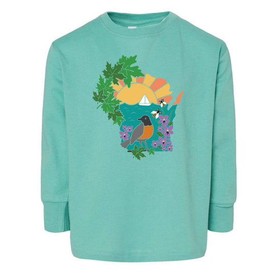Wisconsin Nature Toddler Long Sleeve Tee. - Up North Boutique | Midwest Made | Apparel | Home Goods | Jewelry