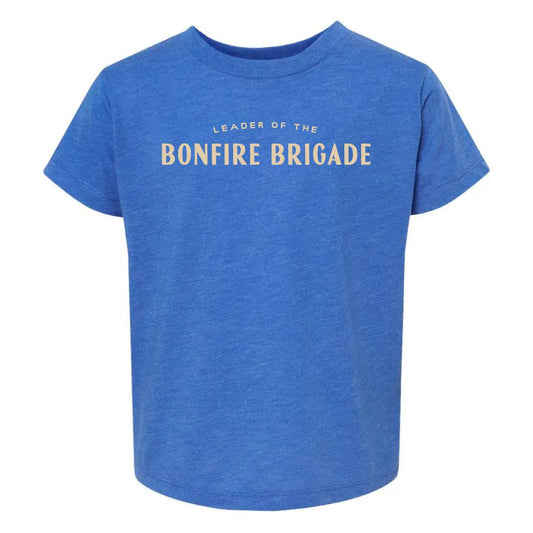 Leader of the Bonfire Brigade Toddler Graphic Tee. Heather Blue. - Up North Boutique | Midwest Made | Apparel | Home Goods | Jewelry