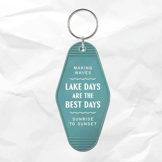 Lake Days Vintage Inspired Motel Keychain - Up North Boutique | Midwest Made | Apparel | Home Goods | Jewelry
