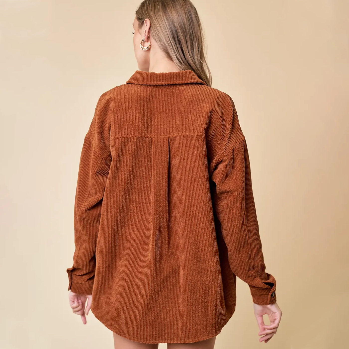 Corduroy Button Down Women's Rust Jacket