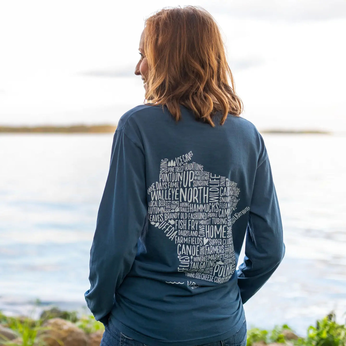Wisconsin Favorites Unisex Long Sleeve. Seafoam.