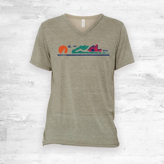 License Plate Tee V-Neck Tee. - Up North Boutique | Midwest Made | Apparel | Home Goods | Jewelry