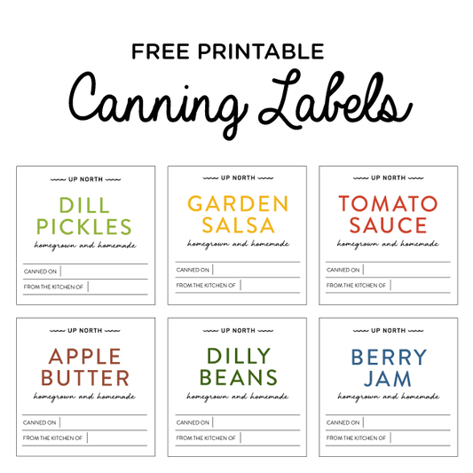 Canning Labels. Digital Download. - Up North Boutique | Midwest Made | Apparel | Home Goods | Jewelry