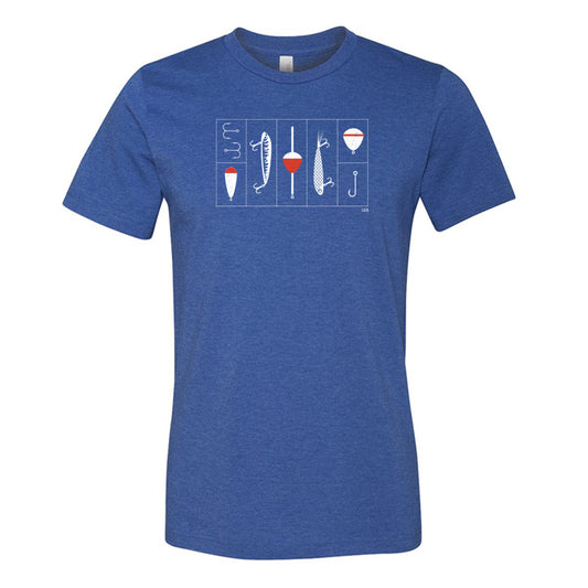 Tackle Box Tee. Royal Blue.