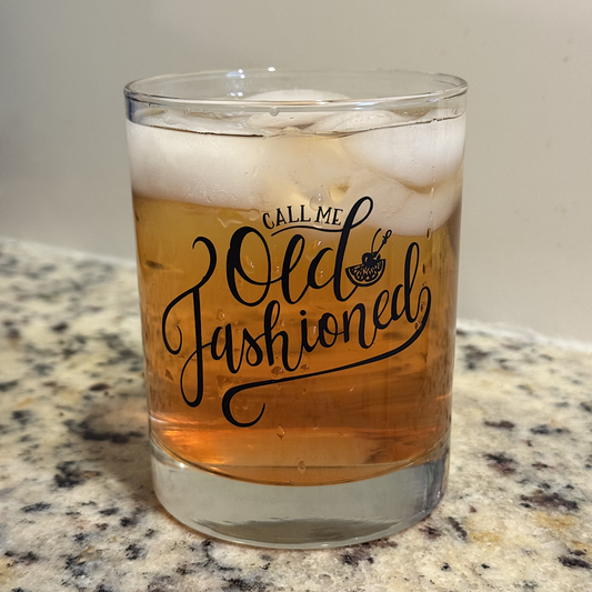 Old Fashioned Glass. Limited Edition Black Print.