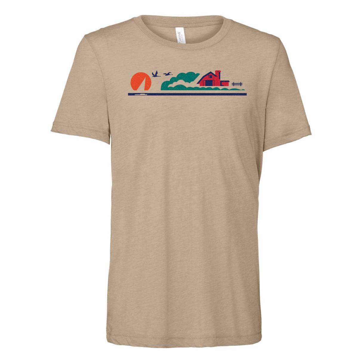 License Plate Tee. Tan. - Up North Boutique | Midwest Made | Apparel | Home Goods | Jewelry