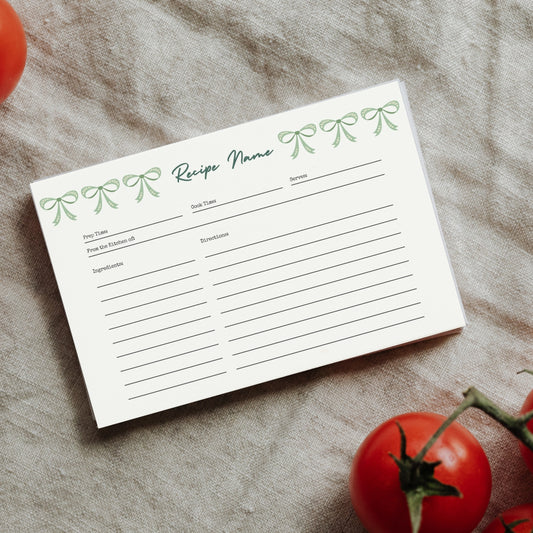 Holiday Recipe Cards. Digital Canva Template.