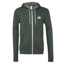 Wisconsin Favorites Full-Zip Hoodie. Forest Heather.