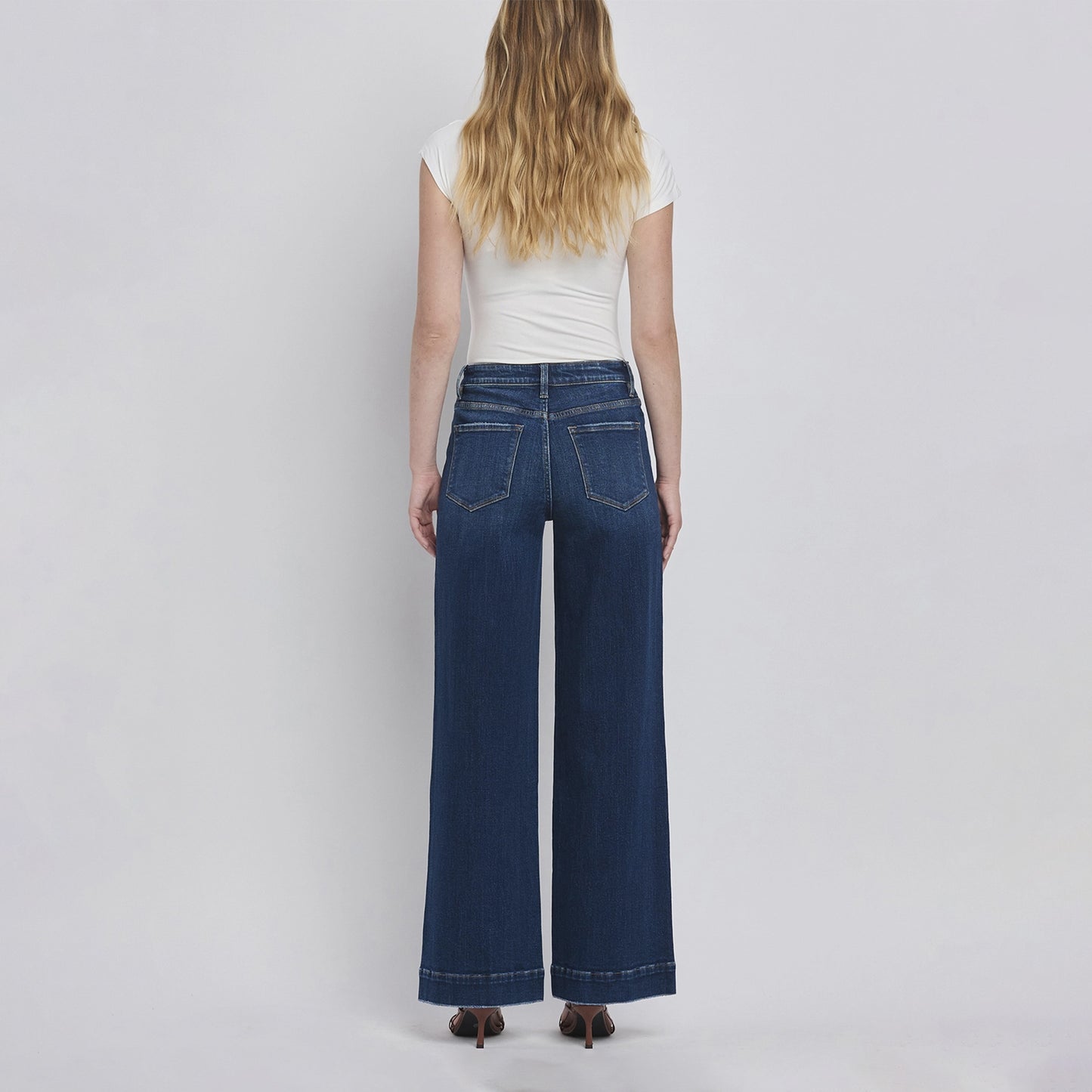 High Rise Wide Leg Trouser Jeans.