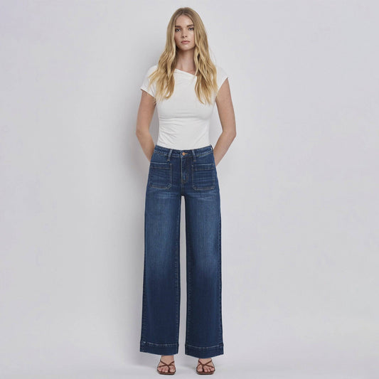 High Rise Wide Leg Trouser Jeans. - Up North Boutique | Midwest Made | Apparel | Home Goods | Jewelry