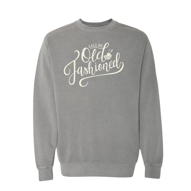 Call Me Old Fashioned Sweatshirt. Gray.