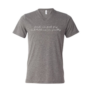Feed Me Fish Fry Tee. Gray.
