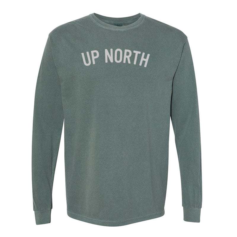 Up North Definition Unisex Long Sleeve Tee. Olive.